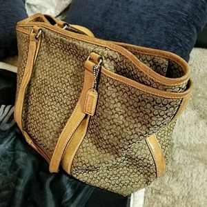 Tan Coach Tote